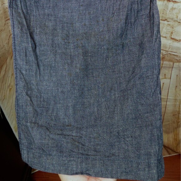 G-Star Raw Pant 33x34 (35x34) Blue Deckpant Chambray 3D Knee Straight Button Fly - Picture 7 of 14